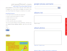 Tablet Screenshot of picasa2html.com